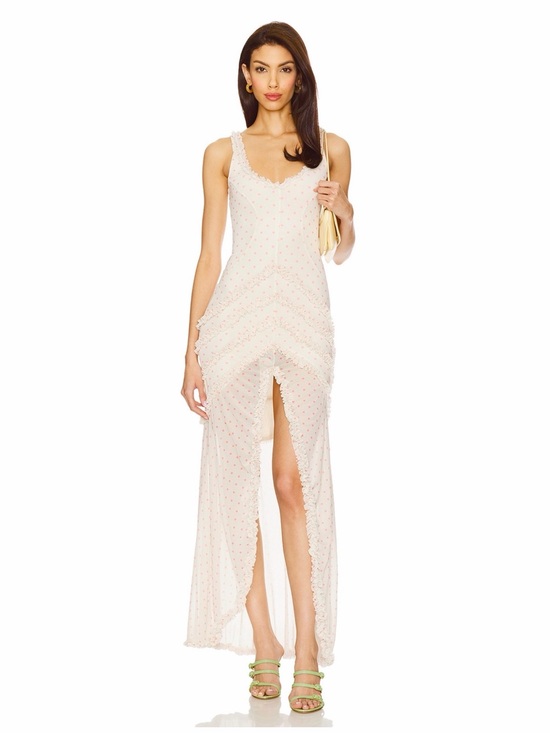 AFRM Dresses & Skirts - AFRM Coral Micro Dot Landa Dress